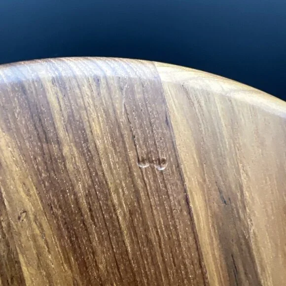 VTG Dolphin Christmas Tree Cheese Plate Board Teak Wood Tile ~12" Server Hot Dip - Picture 7 of 10